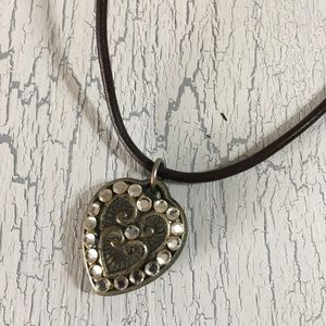 Handmade Rhinestone Heart Choker